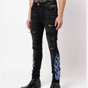 AMIRI
flame-detail skinny-cut jeans